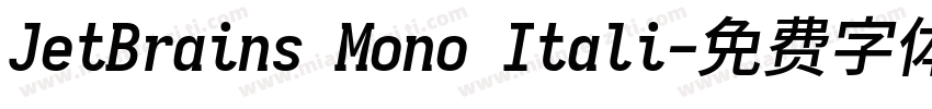 JetBrains Mono Itali字体转换